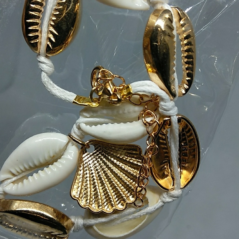 Seashell Ankle Bracelet NWOT BOHO Jewlery - Picture 7 of 8